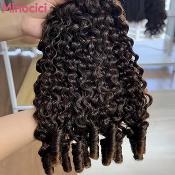 32Inch Burmese Curly Hair Bundles 12A Burmese Virgin Raw Human Hair Bundles Unprocessed Weaving Water Wave Curly Hair Extensions 1