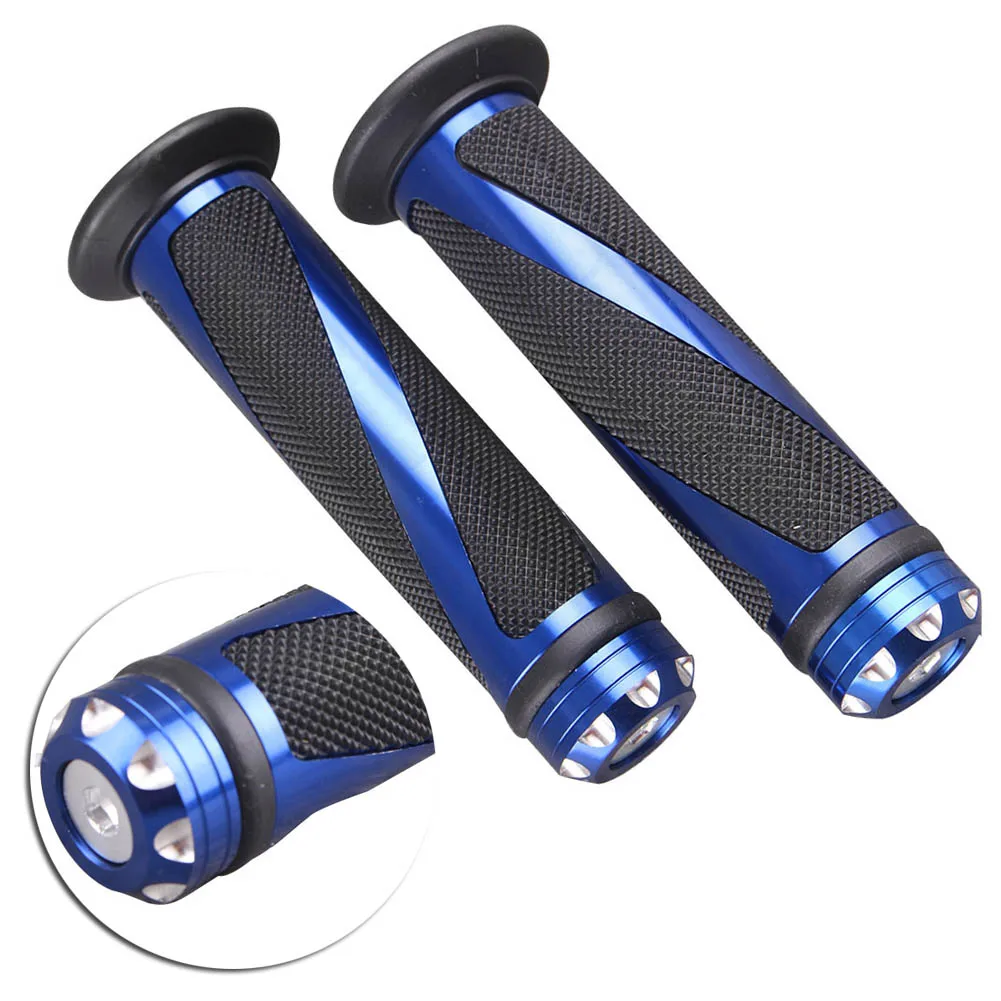 

7/8'' Universal Motorcycle Handle Bars & 22mm Left Side Grips + 1" Right Side Hand Grips for twist gas throttle