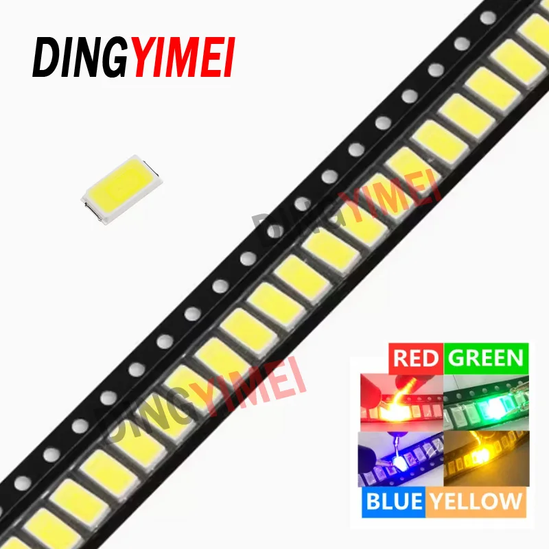 100 Pz/Lotto Diodi Led Smd 5730 5630 Diodo 5730 Smd Led Diodo Kit Verde Rosso Bianco Caldo Blu Ghiaccio Giallo Rosa Viola-Uv Arancione