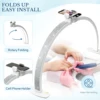 Nail Table Lamp With Diamond Manicure Desk Lamp With Remote LED Half Moon Light For Nails Art Tattoo Salon Eyelash 5