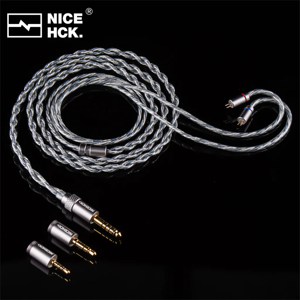 NICEHCK Green God 【動作確認済・美品】 Nicehck-Blueluna-フラットヘッドセット,シルバーメッキ,hifi 2