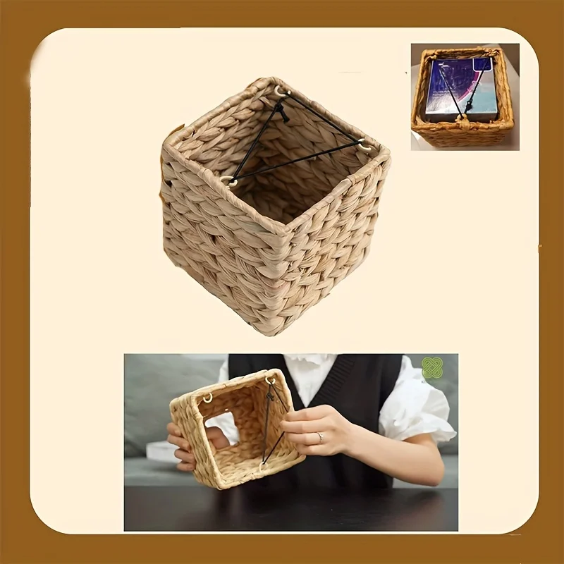Bohemian style tissue box holder - Decorative handkerchief cube, suitable for bathroom and desktop storage, shelf basket 2