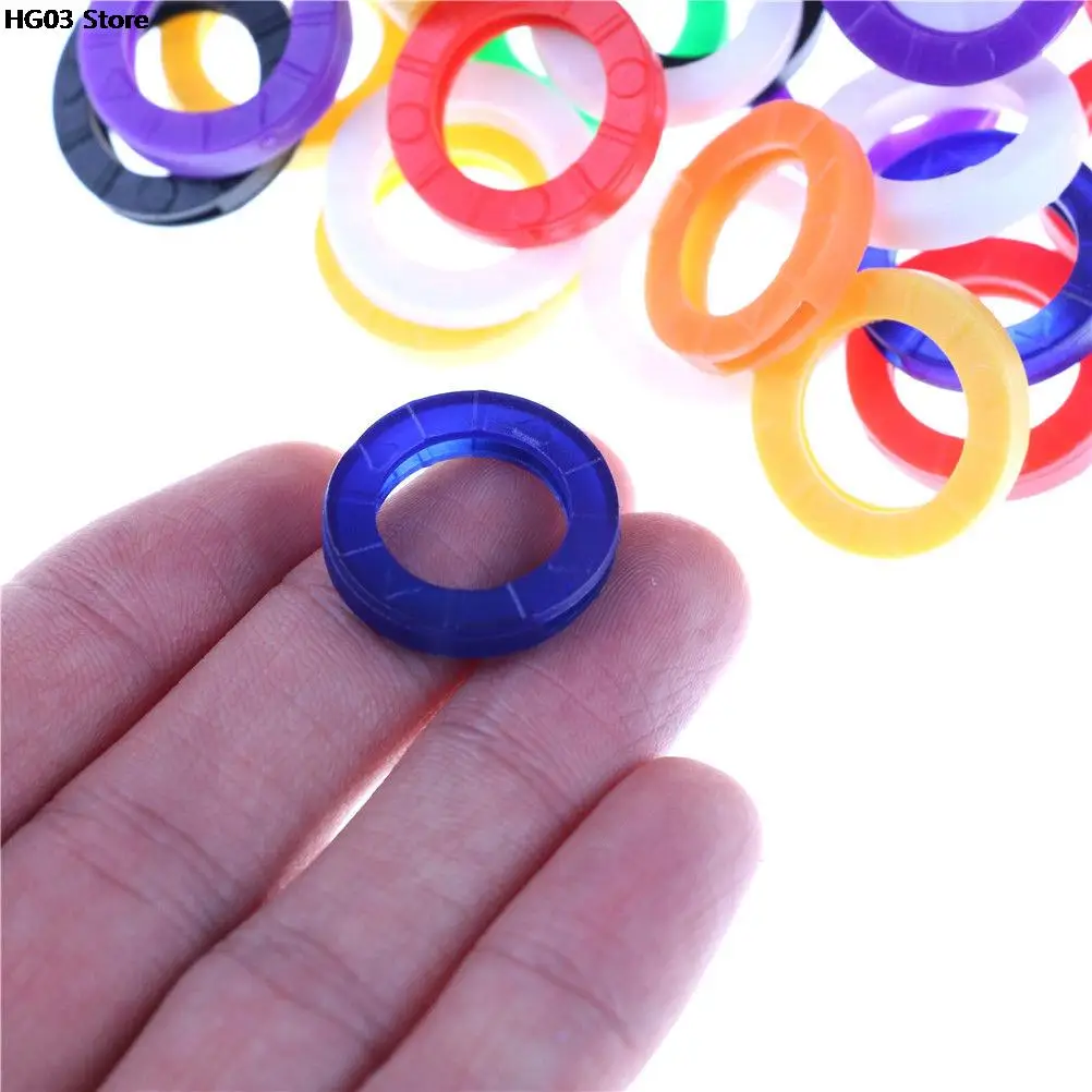 1/10pcs Bright Colors Hollow Rubber Soft Keys Locks Cap Key Covers Topper Keyring Elastic Case Round Soft Silicone, key caps covers,keychain case cover