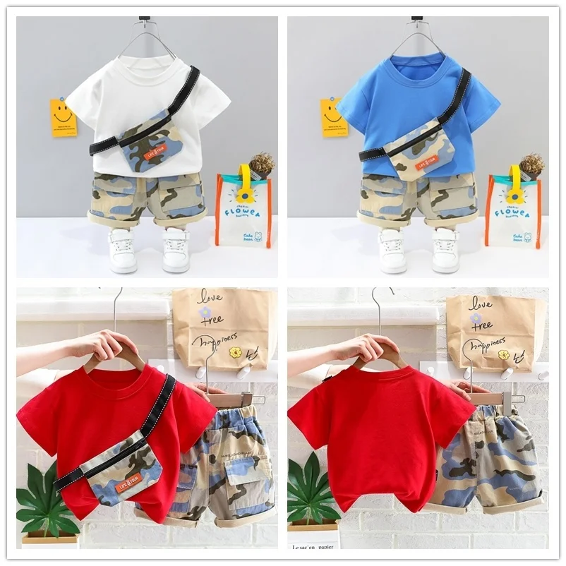New Summer Baby Clothes Suit Children Fashion Boys Girls Cartoon T-Shirt Shorts 2Pcs/set Toddler Casual Clothing Kids Tracksuits