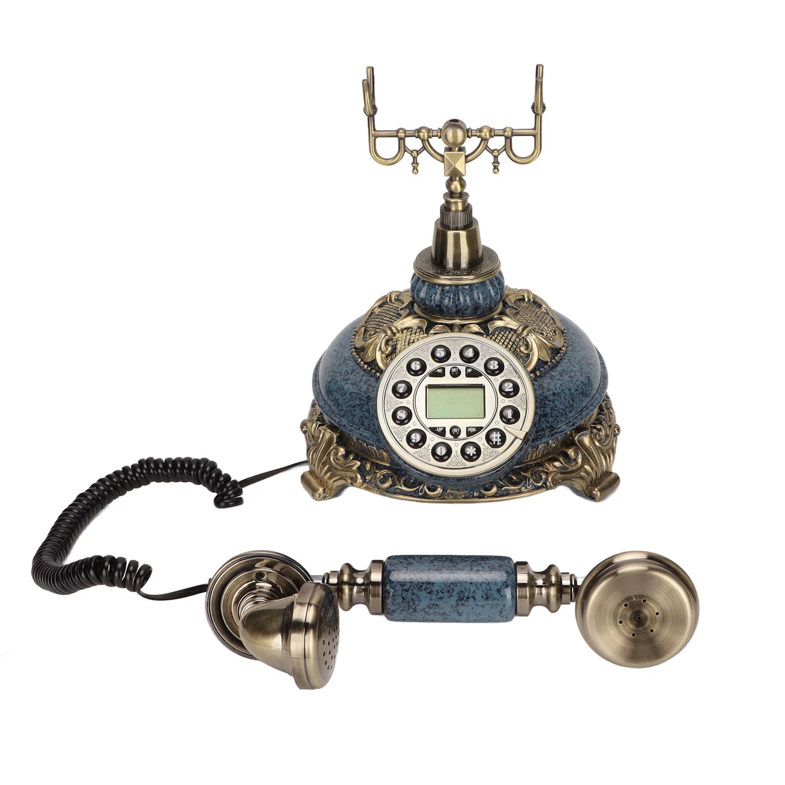 European Telephone MS‑8327E European  Telephone Old Fashioned Wired Landline Phone Caller ID Telephone for Home