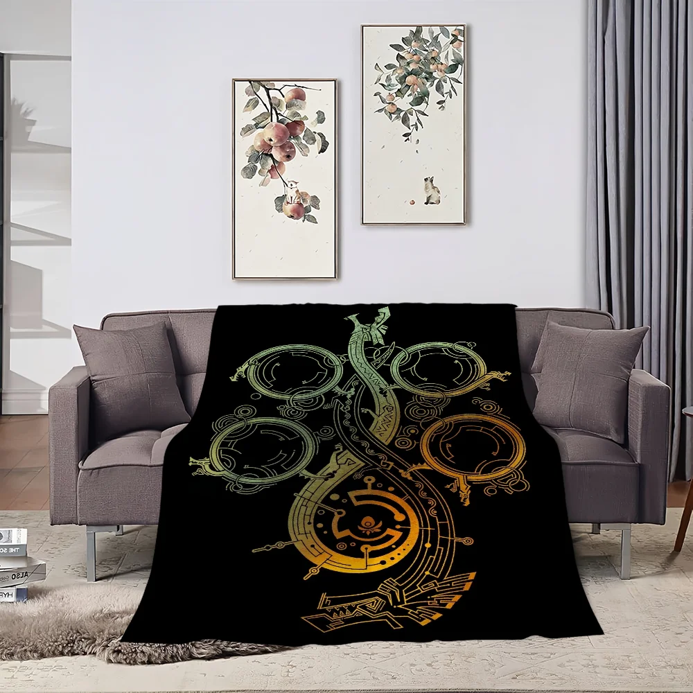 Game M-Monster H-Hunter W-Wilds Skicomfort warm Soft Home Kids Lunch Blanket Suitable for Living Room Office Daily Travel Gifts 3