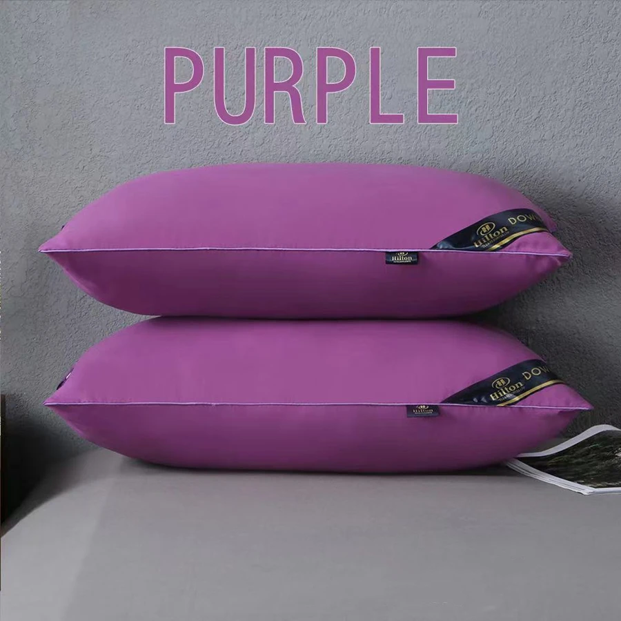 1cp Hot Sell Hilton Pillow 5 Star Hotel Bedroom Sleep Cervical Healthy Soft Pillow Low Middle High Pillow Core 6