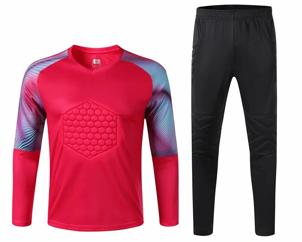 Football Uniform Sports Uniform Sets Football jerseys Goalkeeper Shirts Long sleeve Pant soccer wear goalkeeper Training Uniform Suit Protection Kit Clothes