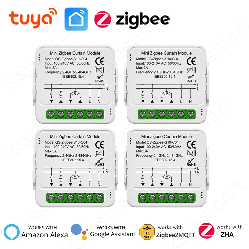 Tuya Smart Zigbee Modulo Interruttore Per Tende Per Tapparelle Motore Elettrico Smart Life App Funziona Con Alexa Google Home Hub