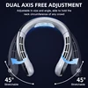Fan 3000mA Portable Mini Hanging Neck Fan Bladeless Neckband Fan Digital Display Power Air Cooler USB Rechargeable Electric Fans 3