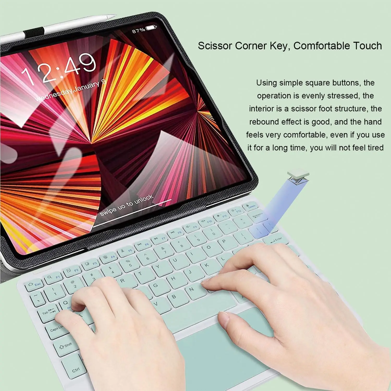 Wireless Keyboard Mouse Tablet Keyboard Ipad Keyboard Korean Keyboard Mouse For IOS Android Windows Tablet