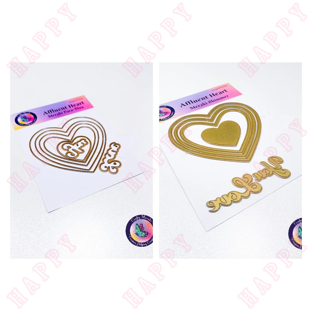 

Metal Cutting Dies Hot foil Affluent Heart Scrapbook Diary Decoration Paper Craft Embossing Template DIY Greeting Card Handmade