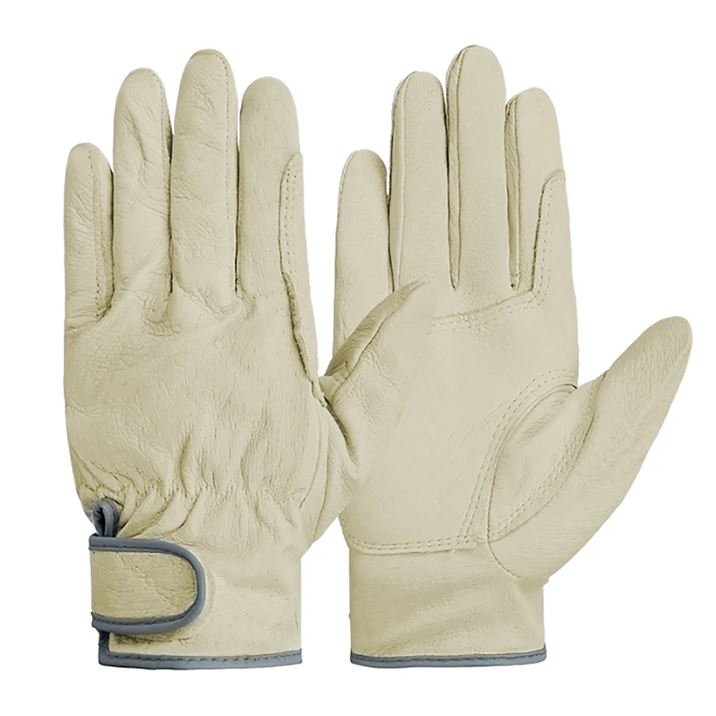 Electric Welding Work Gloves 1 Pair Heat Resistant Leather