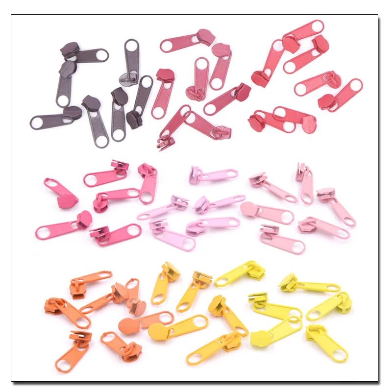 Assorted Metal Zipper Slider 100pcs/300pcs for Nylon Zipper 3#, Multicolor 3# Nylon Puller, DIY sewing Kits Kits zipper repair kit zipper pullers zipper sliders zipper heads zipper accessories