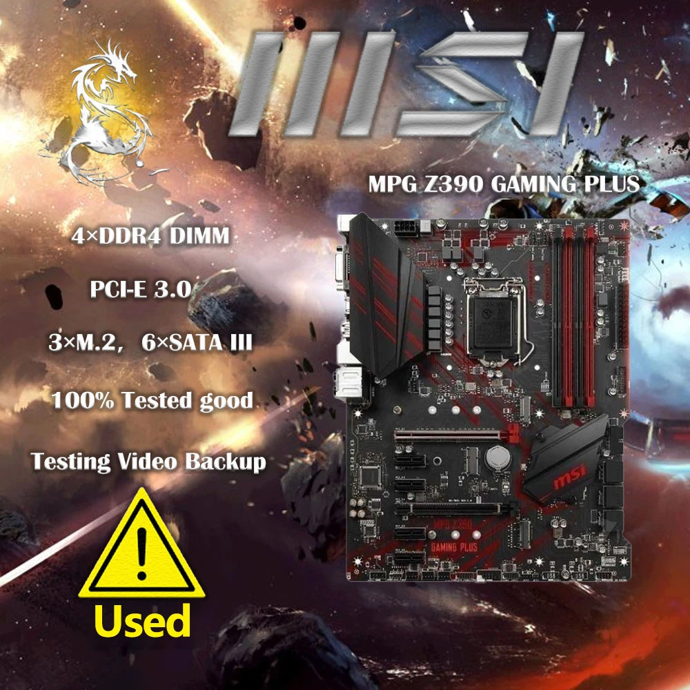 Usato Msi Mpg Z390 Gaming Plus Lga 1151 Con Scheda Madre Intel Z390 Sata 6 Gb/S Atx