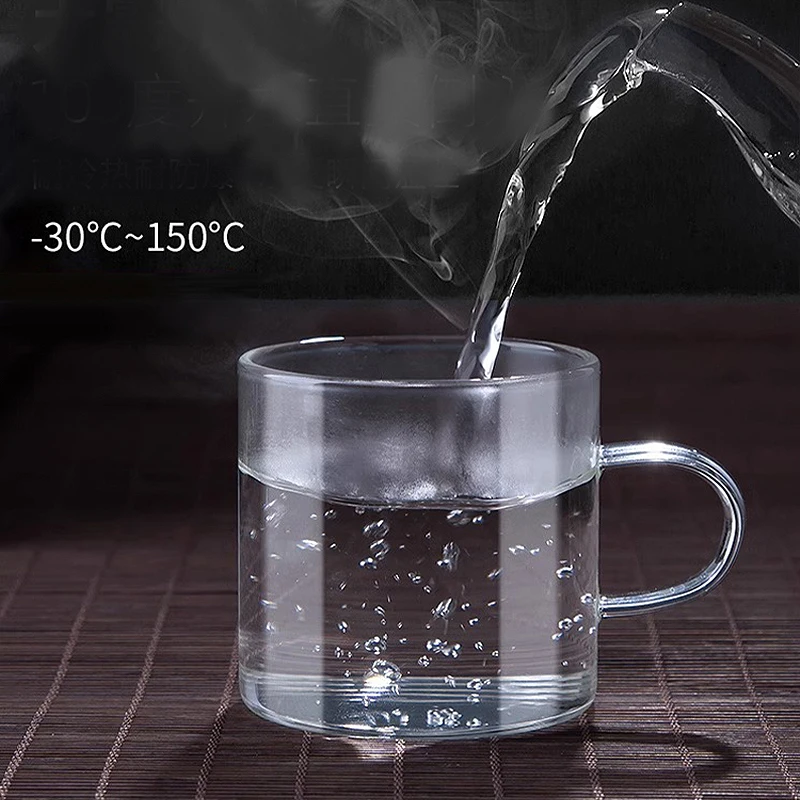 GIANXI Thicken Glass Tea Cup With Handle Household Heat Resistant High Temperature Tea Cups Chinese Kung Fu Puer Cup Set