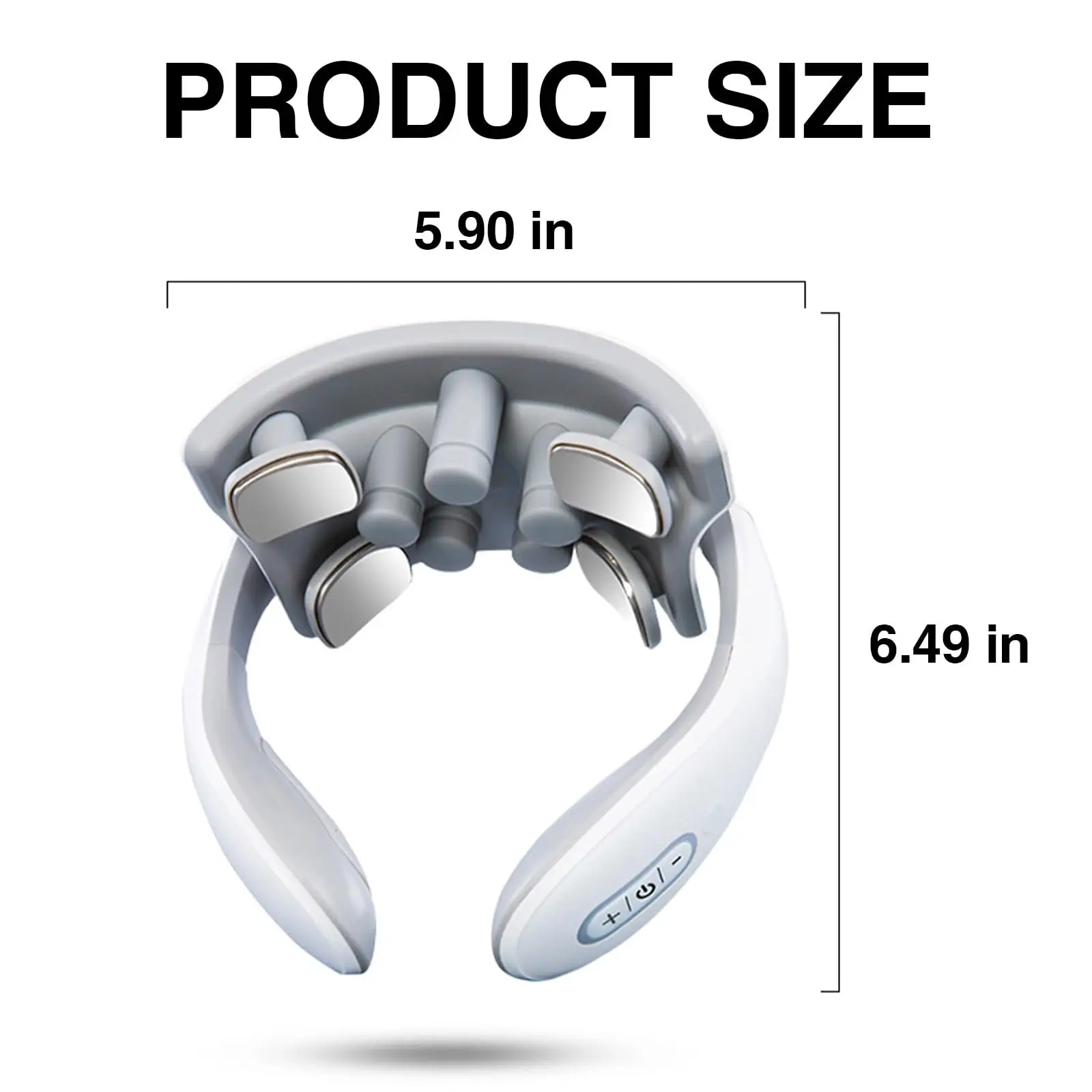 Vibration Neck Masssger Rechargeable Low Frequency Pulse Cervical Massager Smart Electric Neck Massager Red Light Massage