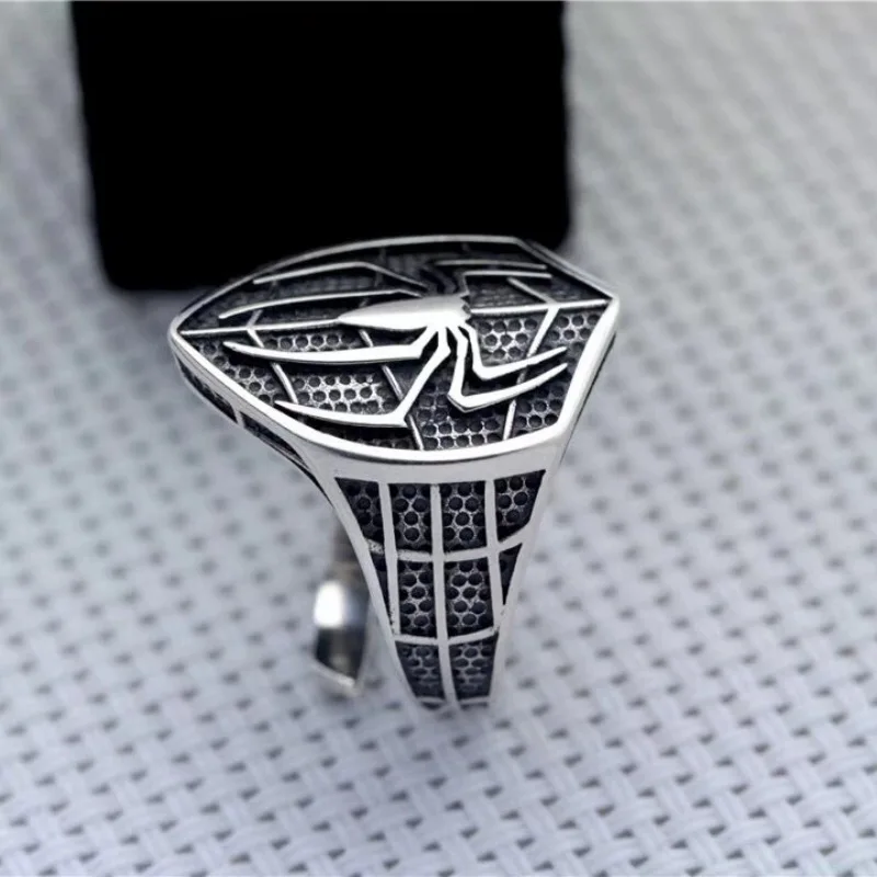 Silver Ring Personality Spider Design Vintage 925 Sterling Silver Man Party Ring Jewelry Birthday Gifts Never Fade