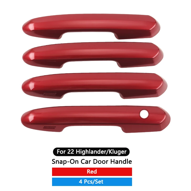 thumbnail image 1 of QHCP - Cubierta protectora para manija de puerta de coche, pegatina ABS envolvente completa para Toyota RAV4 20-22 Highlander Kluger 2022, accesorio exterior, 1 of 5