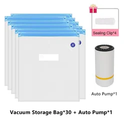3D Printer Filament Storage Vacuum Bags with Handle and Air Pump (30 Bags - Auto Pump)