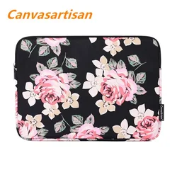 Waterproof Shockproof Laptop Sleeve - Versatile Sizes for Notebooks and Laptops (H40 Black Rose)
