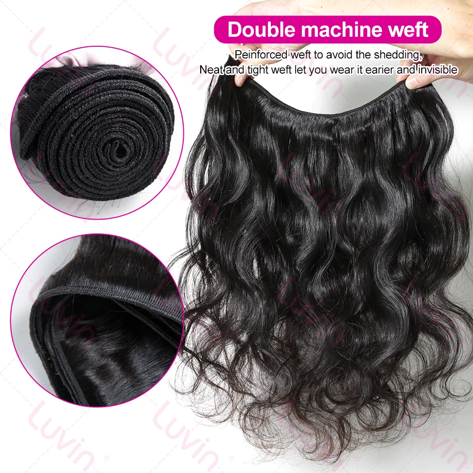 Human Hair Extensions 30 40 Inch Brazilian Virgin Body Wave Bundles