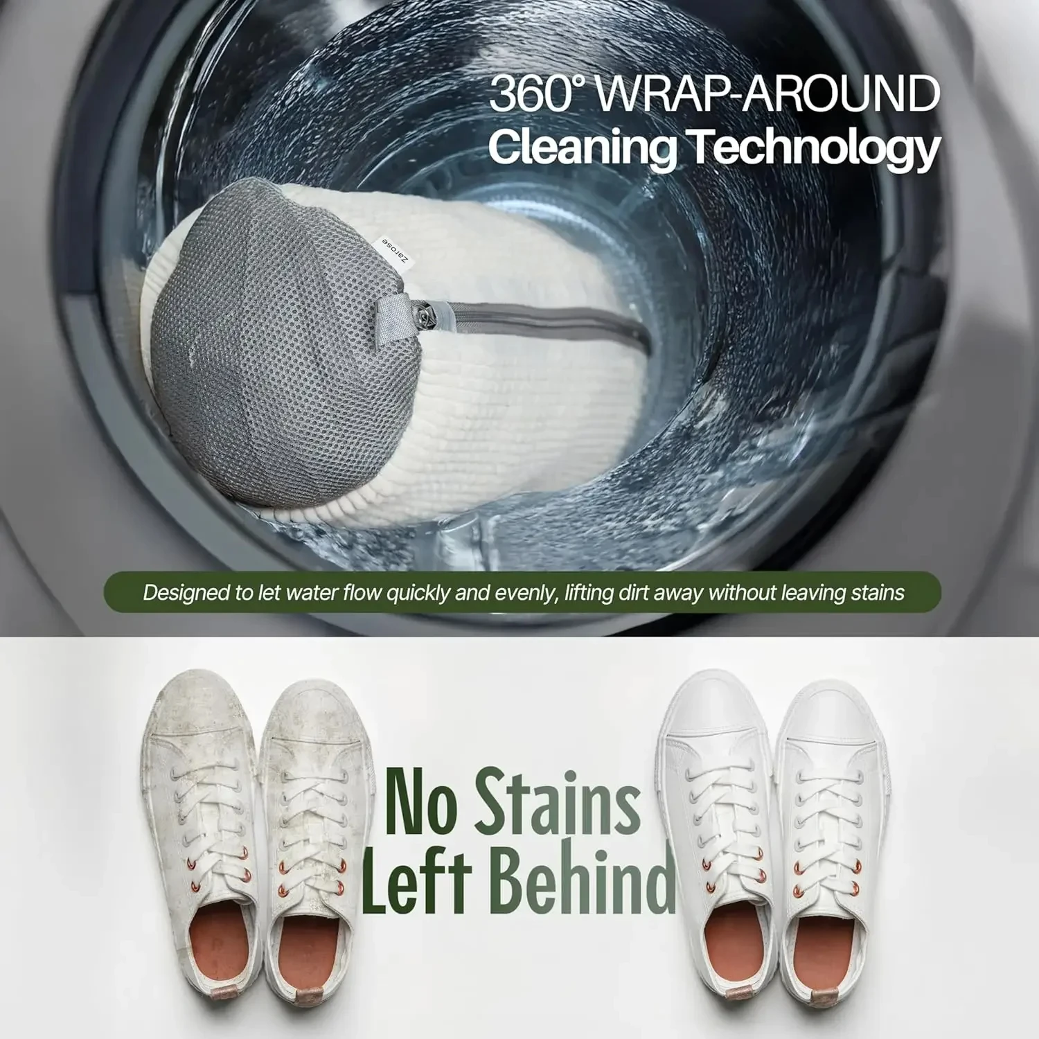 1/2/4Pcs Shoe Washing Machine Bag,Quick Easy Cleaning,Laundry Shoe Bag for Washer and Dryer,Suitable for All Shoe Types,Reusable