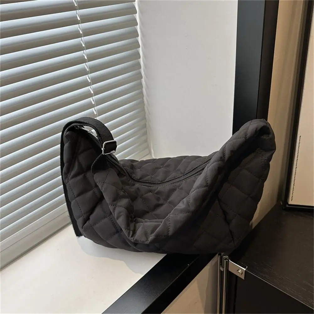 

Стеганая нагрудная сумка, повседневная однотонная поясная сумка на хлопковом наполнителе, вместительные сумки через плечо для девушек