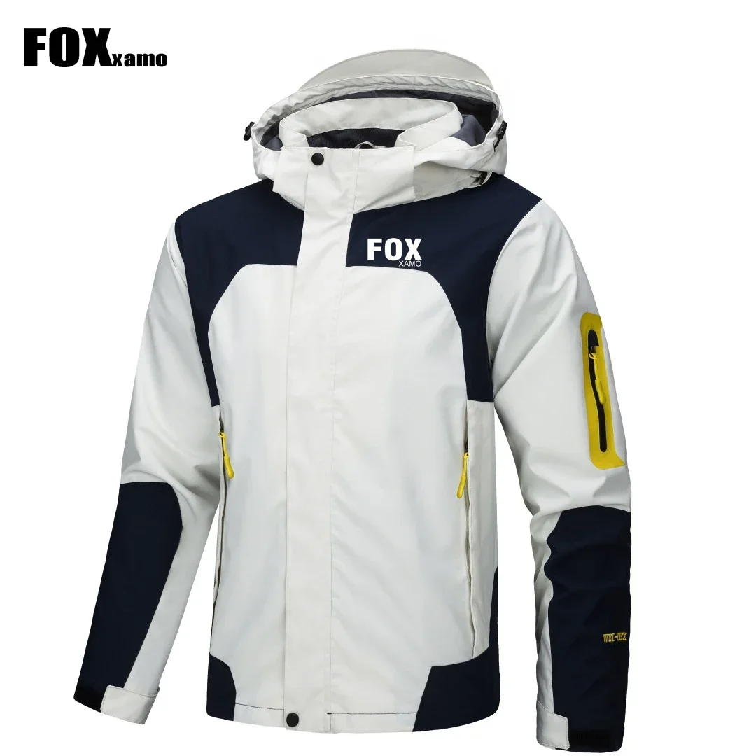 Fox Xamo 사이클링 재킷 팀 남성용 후드 비옷, 겨울 방수 전술 재킷, 스포츠 하이킹 바람막이 자전거 MTB 키트