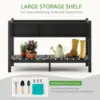BONA Raised Garden Bed with Tools, 47*18*29 in, Poly Elevated Planter Box with Legs And Storage Shelf, Weather Resistant, 3- 6