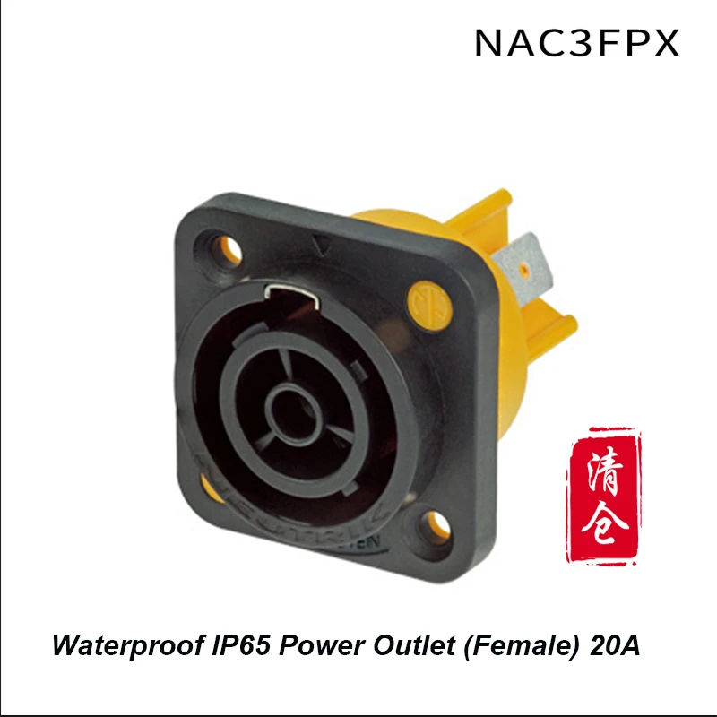 

1PCS NAC3MX New Waterproof Aviation Power Socket Led Stage Lighting Large Screen Performance 16A Power Connector Neutrik