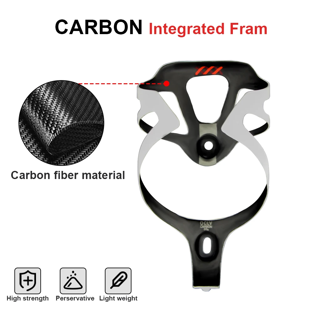 Bicycle Water Bottle Cage, Bicycle Bottle Holder, Water Bottle Holder RXL SL Bike Carbon Bottle Cage 20g Water Bottle Holder UD Matte Black/White Carbon Cycling Holders