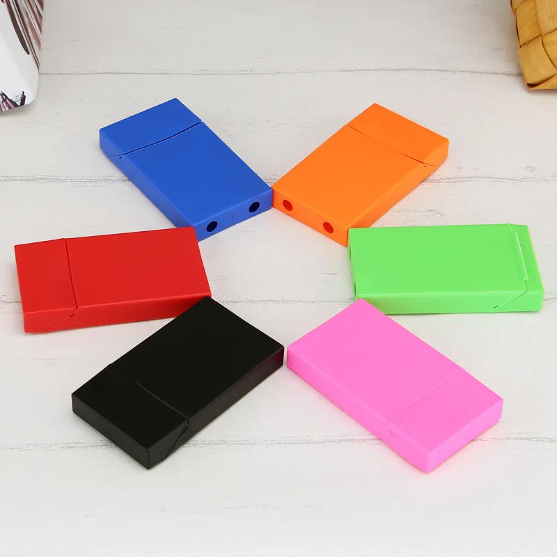Plastic Cigarette Case Box Multi-Color Portable Thin Cigar Storage Case Pocket Smoking Holder Anti-Collision Storage Container