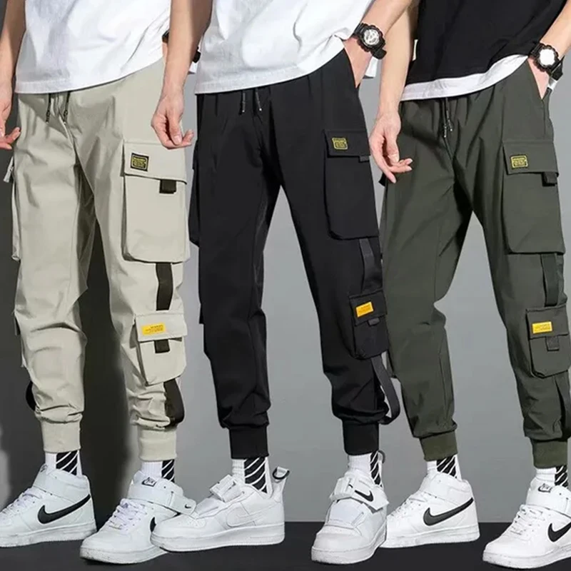 

Men's Streetwear Pants Harajuku Fashion Joggers Trousers Cargo Pant Men Casual Summer Men Clothing Elastic Waist Men PantsXL