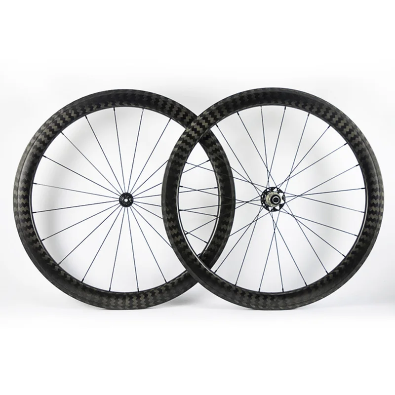 

2020 New T800 Carbon Wheelset 50mm tubular Surface Center Lock Road Bike Clincher 12k twill Carbon Bicycle Wheels of factory