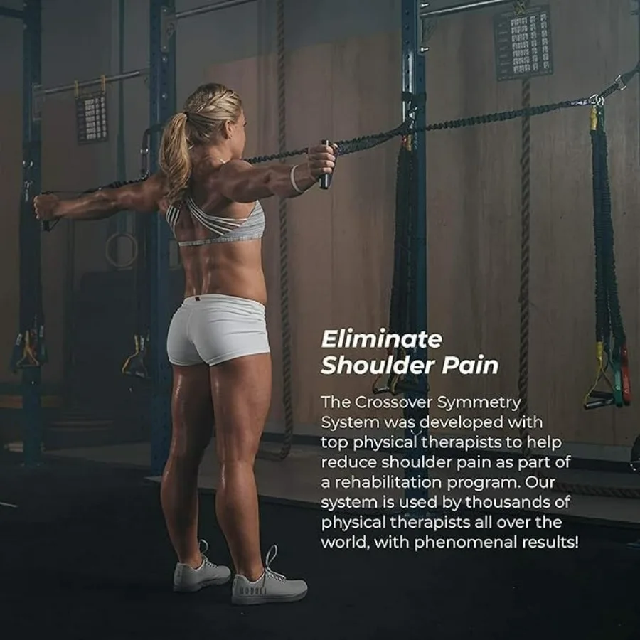 Black Out Shoulder System Includes Two Sets of Resistance Bands Attachments Training Guide Exercise Chart Online Workouts for Ho