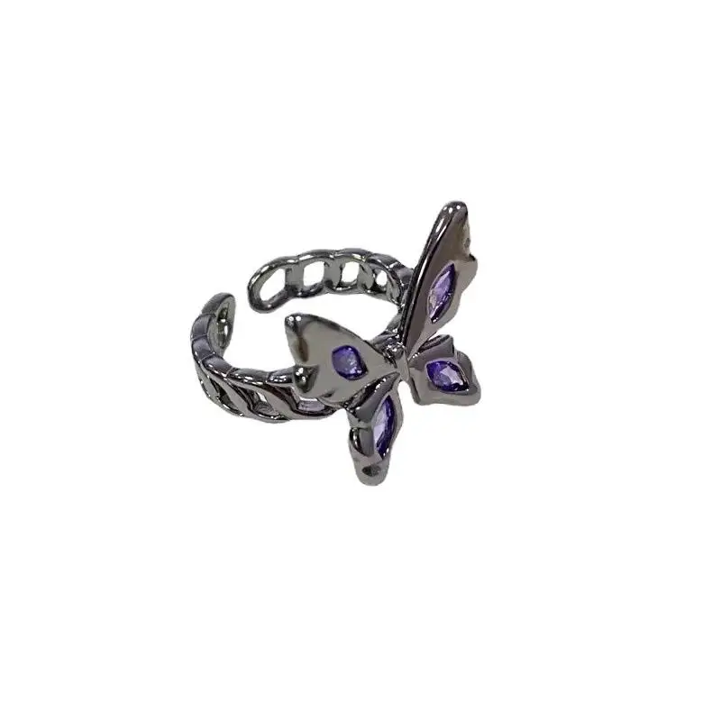 ヘイロー　ジターリング　チタニウム　パープル CRYSTAL TARANTULA RING W/EYE | クレイジーピッグ公式
