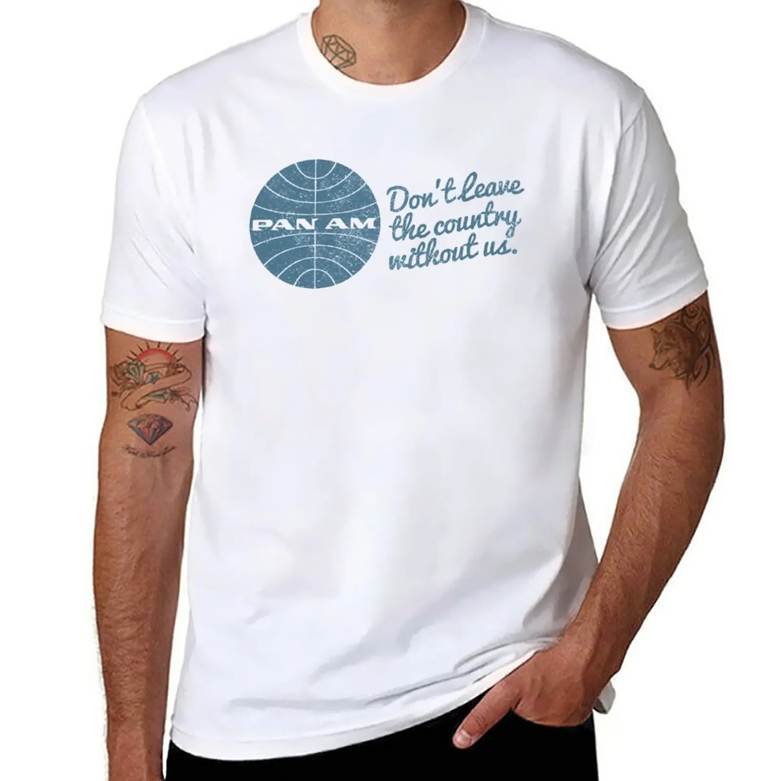 

Pan Am 1960s Logo T-Shirt sublime Aesthetic clothing summer top men clothings