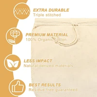 Nut Milk Bags Reusable Organic Cotton Nut Bag for Almond Milk Juice Cold Brew Coffee Tea Yogurt Filter Strainers Mesh Cheese Bag 4