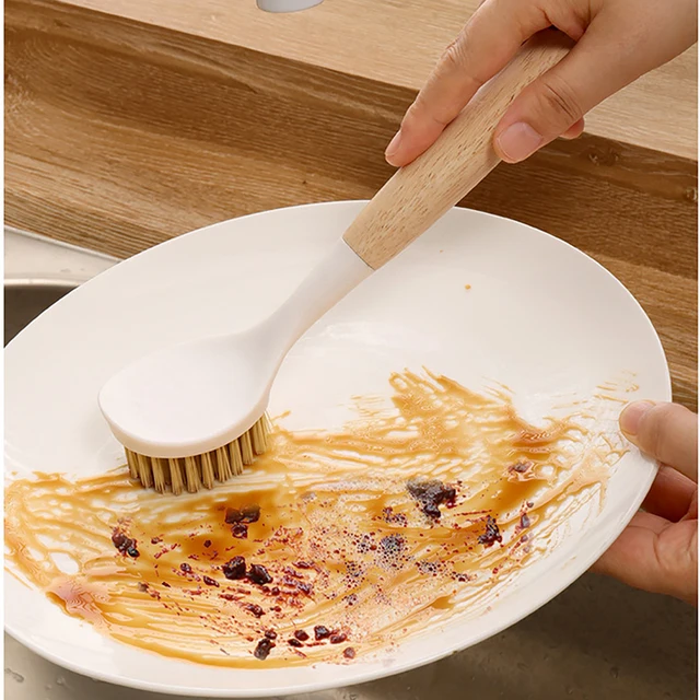 Spazzola per pentole con manico lungo per lavare i piatti, spazzola per pentole e tipo sospeso Spazzola per pulizia fornello a manico lungo, lavare i piatti, pentole 3