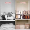 2 Pieces Luxury Bag Storage Rack, Ladies Handbag Display Racks, Wardrobe Divider Transparent Acrylic Purse Bookshelf, Organizer 4
