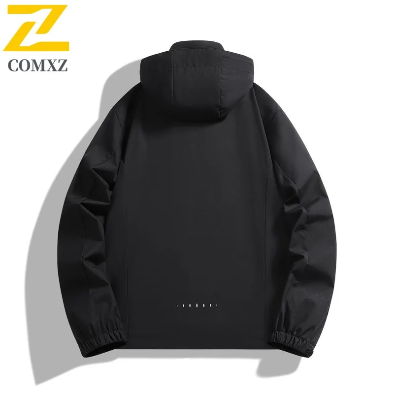 COMXZ Men Outerwear 3 in 1 Winter New Windproof Waterproof Travel Climbing Rainproof Coat 2025 Hiking Wear Resistant Warm Jacket