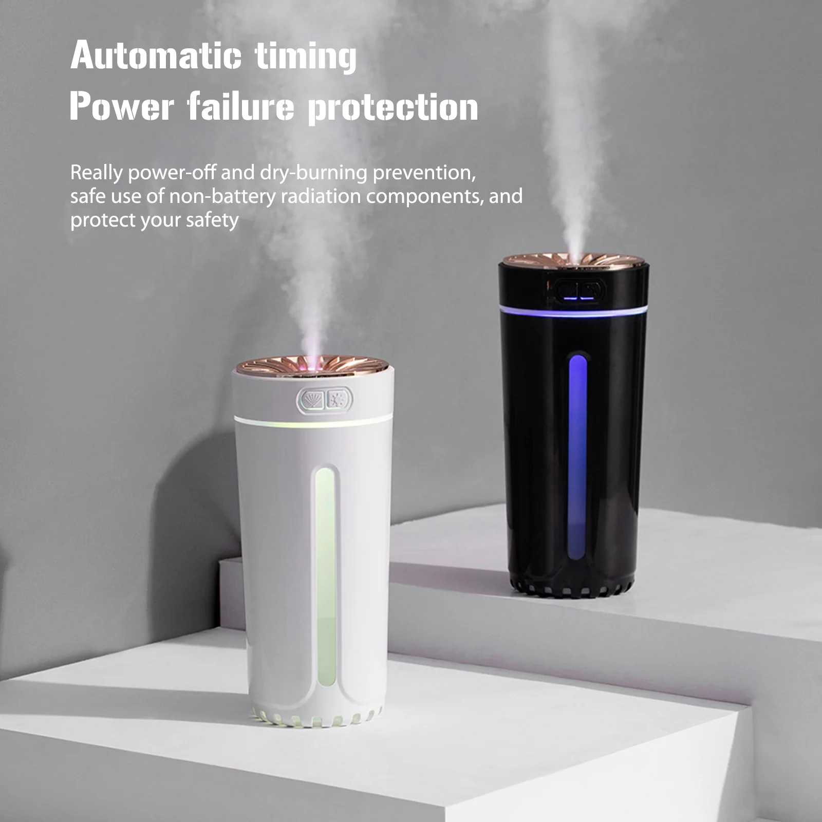 USB Vehicle Aromatherapy Machine Colorful Night Light Essential Oils Diffusers 30db Mute 300ml Capacity Humidification Equipment