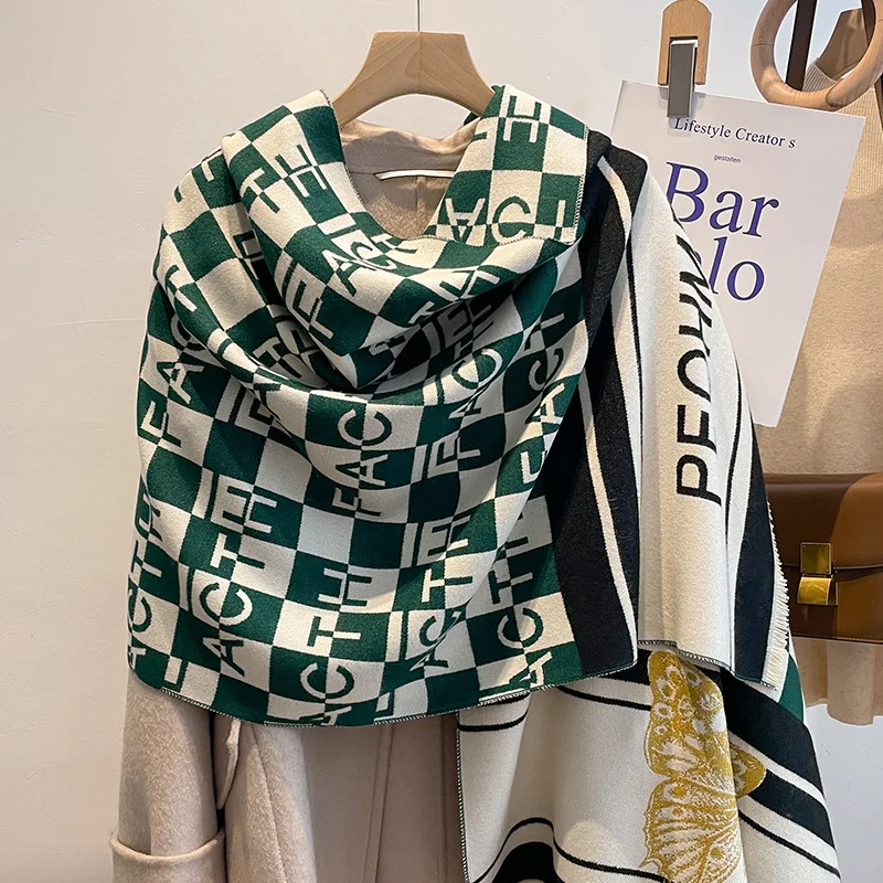 

Зимнее теплое ожерелье с принтом Пейсли шарф для женщин роскошное толстое одеяло пончо бандана дизайнерская головная повязка Bufanda 2023