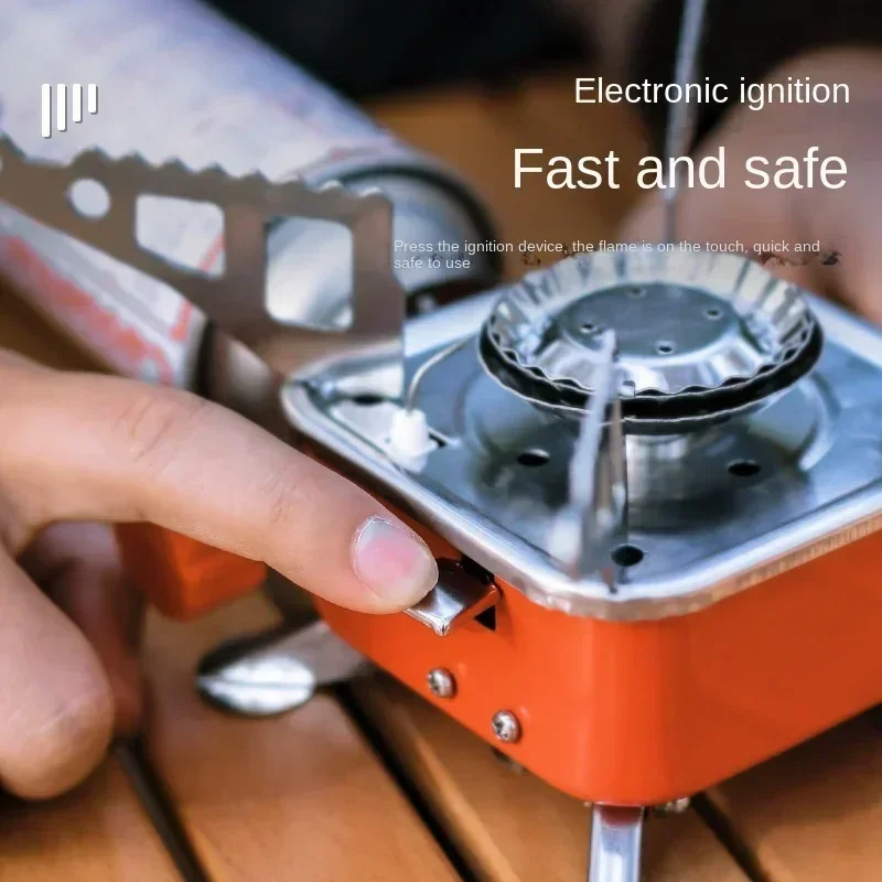 Gas Stove Gas Burner Barbecue Stove Portable Camping Mini Foldable Windproof Cassette Stove Burner Hiking Picnic Cookware BBQ