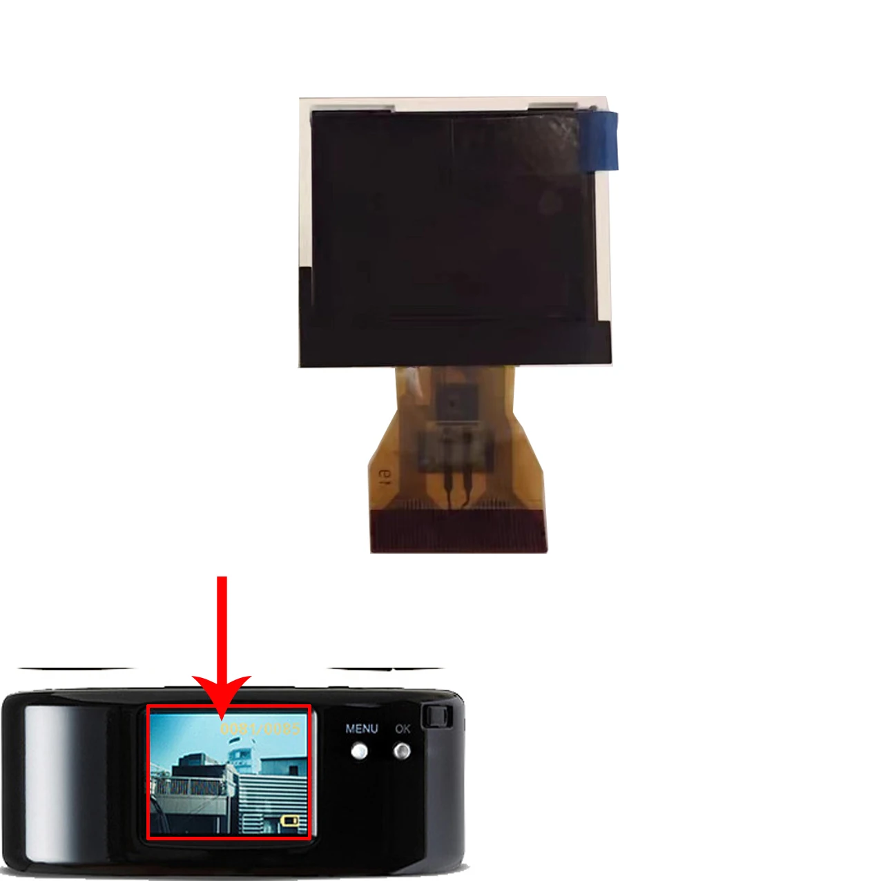 Substituição do Display Lcd para Câmera de Brinquedo Acessórios Originais Harinezumi Novo
