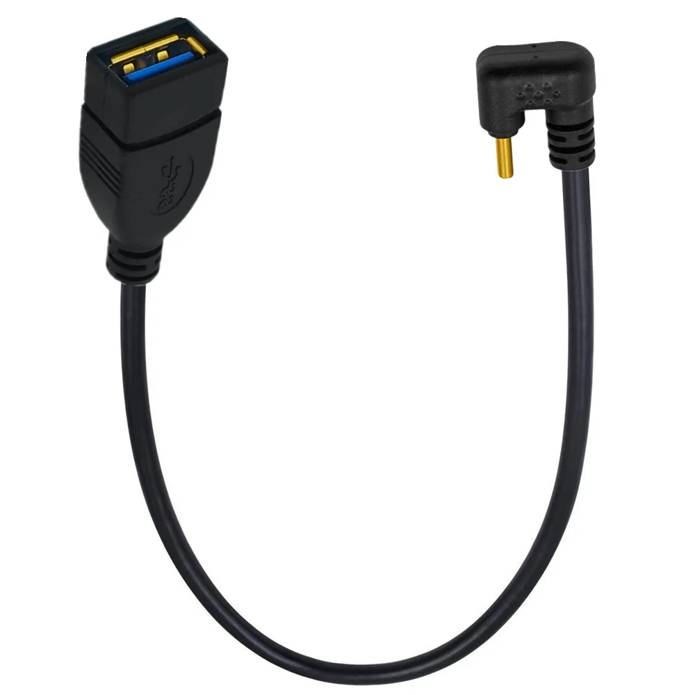 Angled USB-C to USB Female OTG Data Cable, 25CM