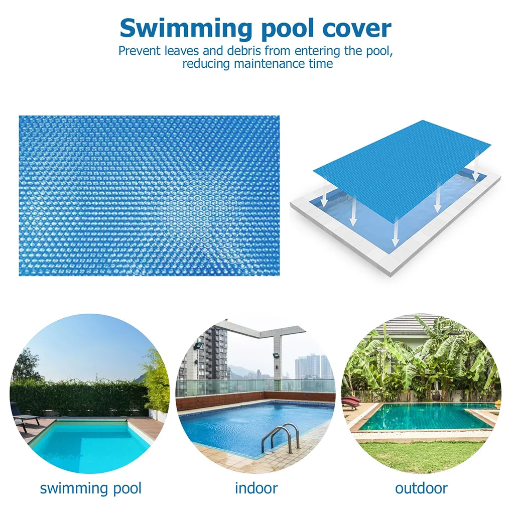 

Pool Cover Rectangle Swimming Pool Rain Dust Cover PE Waterproof Dustproof Film 120x300cm