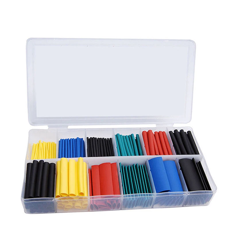 isolante de fio eletrico kit Insulation Sleeving termoretractil PE Shrinking Assorted Heat Shrink Tubing Wire Cable 24pcs rainbow color heat shrink tube kit shrinking assorted polyolefin insulation sleeving heat shrink tubing wire cable