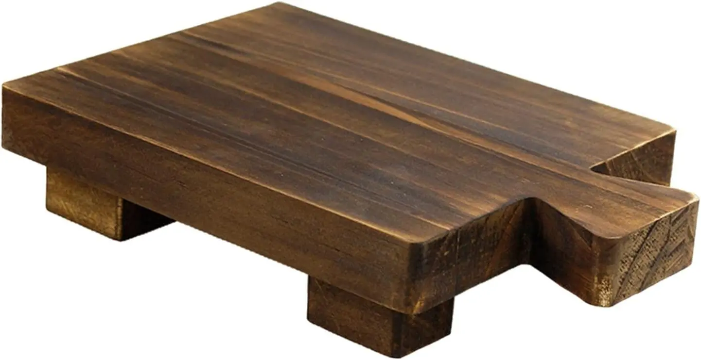 WoodTrayRisersWoodFootedTrayFarmhouseWoodDisplayStandWoodenSoapHolderTraysCoffee